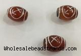 DZI318 10*14mm drum tibetan agate dzi beads wholesale