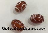 DZI379 10*14mm drum tibetan agate dzi beads wholesale