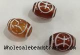 DZI382 10*14mm drum tibetan agate dzi beads wholesale