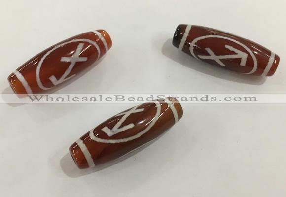 DZI439 10*30mm drum tibetan agate dzi beads wholesale