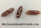 DZI441 10*30mm drum tibetan agate dzi beads wholesale