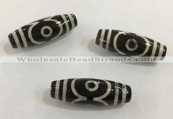 DZI487 10*30mm drum tibetan agate dzi beads wholesale