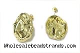 EARR25 22*30mm copper earrings gold plated