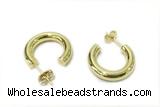 EARR32 21mm copper earrings gold plated