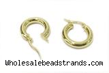 EARR33 21mm copper earrings gold plated