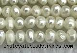 FWP01 14.5 inches 1.5mm - 1.8mm potato white freshwater pearl strands