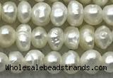 FWP07 14.5 inches 2mm - 3mm potato white freshwater pearl strands