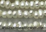 FWP14 14.5 inches 1.8mm potato white freshwater pearl strands