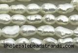 FWP150 14.5 inches 1.8mm - 2mm rice white freshwater pearl strands