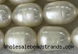 FWP190 15 inches 7mm - 8mm rice white freshwater pearl strands