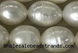 FWP200 15 inches 8mm - 9mm rice white freshwater pearl strands