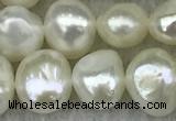 FWP241 15 inches 6mm - 7mm baroque white freshwater pearl strands