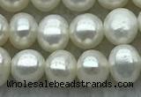 FWP26 14.5 inches 4mm - 4.5mm potato white freshwater pearl strands