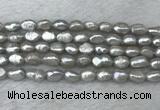 FWP276 15 inches 6mm - 7mm baroque grey freshwater pearl strands