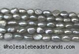 FWP281 15 inches 7mm - 8mm baroque grey freshwater pearl strands