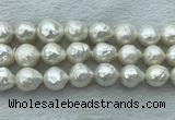 FWP361 15 inches 12mm - 13mm baroque freshwater nucleated pearl beads