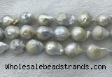 FWP362 15 inches 15mm - 18mm baroque freshwater nucleated pearl beads