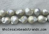 FWP363 15 inches 18mm - 22mm baroque freshwater nucleated pearl beads