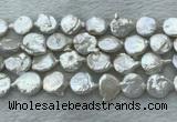 FWP380 15 inches 12mm - 13mm coin freshwater pearl beads