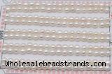 FWP453 half-drilled 4.5-5mm bread freshwater pearl beads