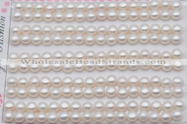 FWP454 half-drilled 5-5.5mm bread freshwater pearl beads