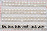 FWP456 half-drilled 6-6.5mm bread freshwater pearl beads