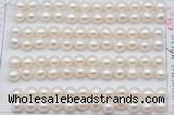 FWP457 half-drilled 6.5-7mm bread freshwater pearl beads