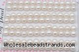 FWP458 half-drilled 7-7.5mm bread freshwater pearl beads