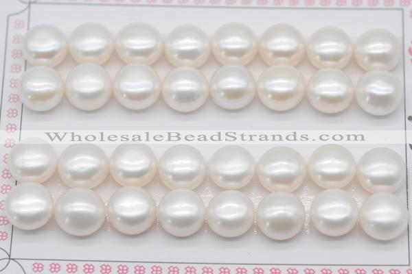 FWP466 half-drilled 11-11.5mm bread freshwater pearl beads