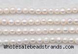 FWP486 14.5 inches 7mm - 8mm potato white freshwater pearl strands