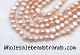 FWP492 14 inches 8mm - 9mm baroque lavender freshwater pearl strands