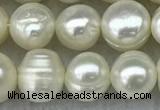 FWP56 15 inches 6mm - 7mm potato white freshwater pearl strands