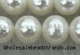 FWP77 15 inches 7mm - 8mm potato white freshwater pearl strands