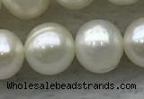 FWP80 15 inches 7mm - 8mm potato white freshwater pearl strands