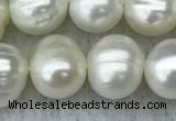 FWP84 15 inches 8mm - 9mm potato white freshwater pearl strands