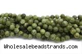 GARN06 15 inches 8mm round green garnet gemstone beads