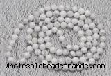 GMN110 Hand-knotted 6mm white howlite 108 beads mala necklaces