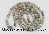 GMN127 Hand-knotted 6mm artistic jasper 108 beads mala necklaces