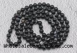 GMN420 Hand-knotted 8mm, 10mm black banded agate 108 beads mala necklaces