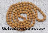 GMN445 Hand-knotted 8mm, 10mm wooden jasper 108 beads mala necklaces