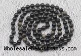 GMN461 Hand-knotted 8mm, 10mm golden obsidian 108 beads mala necklaces