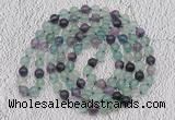 GMN480 Hand-knotted 8mm, 10mm fluorite 108 beads mala necklaces