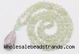 GMN4917 Hand-knotted 8mm, 10mm New jade 108 beads mala necklace with pendant