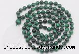 GMN5067 Hand-knotted 8mm, 10mm green tiger eye 108 beads mala necklace with pendant