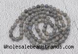 GMN507 Hand-knotted 8mm, 10mm labradorite 108 beads mala necklaces