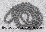 GMN508 Hand-knotted 8mm, 10mm labradorite 108 beads mala necklaces