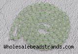 GMN516 Hand-knotted 8mm, 10mm prehnite 108 beads mala necklaces