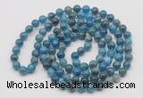 GMN532 Hand-knotted 8mm, 10mm apatite 108 beads mala necklaces