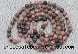 GMN534 Hand-knotted 8mm, 10mm rhodonite 108 beads mala necklaces