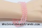 GMN5500 Hand-knotted 6mm matte rose quartz 108 beads mala necklaces